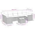 Miniatyrbillede 2 af 3: vidaXL sofasæt til haven 8 dele med hynder polyrattan grå