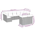 Miniatyrbillede 4 af 4: vidaXL sofasæt til haven 9 dele med hynder polyrattan beige