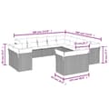 Miniatyrbillede 2 af 3: vidaXL sofasæt til haven 13 dele med hynder polyrattan beige