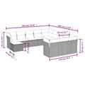 Miniatyrbillede 2 af 3: vidaXL sofasæt til haven 12 dele med hynder polyrattan sort