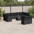 Miniatyrbillede 3 af 3: vidaXL sofasæt til haven 13 dele med hynder polyrattan sort
