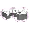 Miniatyrbillede 2 af 3: vidaXL sofasæt til haven 13 dele med hynder polyrattan sort