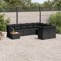 Miniatyrbillede 3 af 3: vidaXL sofasæt til haven 10 dele med hynder polyrattan sort