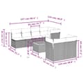 Miniatyrbillede 2 af 3: vidaXL sofasæt til haven 8 dele med hynder polyrattan grå