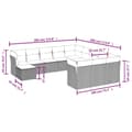 Miniatyrbillede 2 af 3: vidaXL sofasæt til haven 12 dele med hynder polyrattan beige