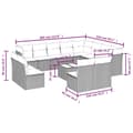 Miniatyrbillede 2 af 3: vidaXL sofasæt til haven 13 dele med hynder polyrattan sort