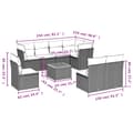 Miniatyrbillede 2 af 3: vidaXL sofasæt til haven 9 dele med hynder polyrattan beige