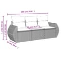 Miniatyrbillede 4 af 4: vidaXL sofasæt til haven 3 dele med hynder polyrattan sort
