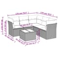 Miniatyrbillede 2 af 3: vidaXL sofasæt til haven 6 dele med hynder polyrattan beige