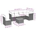 Miniatyrbillede 2 af 3: vidaXL sofasæt til haven 7 dele med hynder polyrattan beige