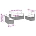 Miniatyrbillede 4 af 4: vidaXL sofasæt til haven 7 dele med hynder polyrattan beige