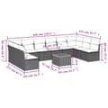 Miniatyrbillede 2 af 3: vidaXL sofasæt til haven 11 dele med hynder polyrattan beige