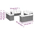 Miniatyrbillede 2 af 3: vidaXL sofasæt til haven 12 dele med hynder polyrattan sort