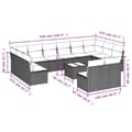 Miniatyrbillede 2 af 3: vidaXL sofasæt til haven 13 dele med hynder polyrattan beige