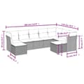 Miniatyrbillede 2 af 3: vidaXL sofasæt til haven 9 dele med hynder polyrattan sort