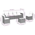 Miniatyrbillede 2 af 3: vidaXL sofasæt til haven 7 dele med hynder polyrattan beige