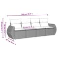 Miniatyrbillede 4 af 4: vidaXL sofasæt til haven 4 dele med hynder polyrattan sort