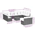 Miniatyrbillede 2 af 3: vidaXL sofasæt til haven 13 dele med hynder polyrattan sort