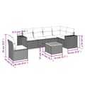 Miniatyrbillede 2 af 3: vidaXL sofasæt til haven 7 dele med hynder polyrattan sort