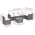 Miniatyrbillede 2 af 3: vidaXL sofasæt til haven 7 dele med hynder polyrattan sort