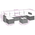 Miniatyrbillede 2 af 3: vidaXL sofasæt til haven 8 dele med hynder polyrattan grå