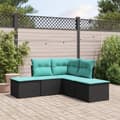 Miniatyrbillede 3 af 3: vidaXL sofasæt til haven 5 dele med hynder polyrattan sort