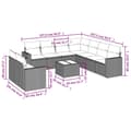 Miniatyrbillede 2 af 3: vidaXL sofasæt til haven 10 dele med hynder polyrattan beige