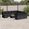 Miniatyrbillede 3 af 3: vidaXL sofasæt til haven 13 dele med hynder polyrattan sort