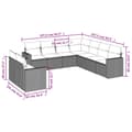 Miniatyrbillede 2 af 3: vidaXL sofasæt til haven 9 dele med hynder polyrattan beige