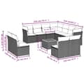 Miniatyrbillede 2 af 3: vidaXL sofasæt til haven 12 dele med hynder polyrattan beige