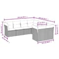 Miniatyrbillede 2 af 3: vidaXL sofasæt til haven 8 dele med hynder polyrattan beige