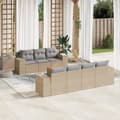 Miniatyrbillede 3 af 3: vidaXL sofasæt til haven 8 dele med hynder polyrattan beige