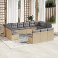 Miniatyrbillede 3 af 3: vidaXL sofasæt til haven 13 dele med hynder polyrattan beige