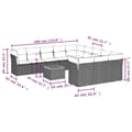 Miniatyrbillede 2 af 3: vidaXL sofasæt til haven 12 dele med hynder polyrattan sort