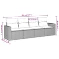 Miniatyrbillede 2 af 3: vidaXL sofasæt til haven 4 dele med hynder polyrattan sort