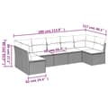 Miniatyrbillede 2 af 3: vidaXL sofasæt til haven 7 dele med hynder polyrattan sort