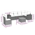 Miniatyrbillede 2 af 3: vidaXL sofasæt til haven 7 dele med hynder polyrattan sort