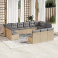 Miniatyrbillede 3 af 3: vidaXL sofasæt til haven 13 dele med hynder polyrattan beige