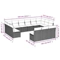Miniatyrbillede 2 af 3: vidaXL sofasæt til haven 13 dele med hynder polyrattan beige
