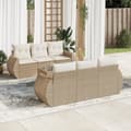Miniatyrbillede 2 af 4: vidaXL sofasæt til haven 7 dele med hynder polyrattan beige