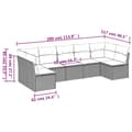 Miniatyrbillede 2 af 3: vidaXL sofasæt til haven 7 dele med hynder polyrattan beige