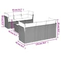 Miniatyrbillede 2 af 3: vidaXL sofasæt til haven 7 dele med hynder polyrattan beige