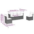 Miniatyrbillede 2 af 3: vidaXL sofasæt til haven 5 dele med hynder polyrattan sort