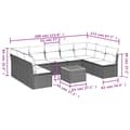 Miniatyrbillede 2 af 3: vidaXL sofasæt til haven 10 dele med hynder polyrattan grå
