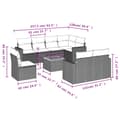 Miniatyrbillede 2 af 3: vidaXL sofasæt til haven 9 dele med hynder polyrattan beige