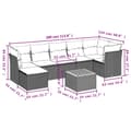 Miniatyrbillede 2 af 3: vidaXL sofasæt til haven 8 dele med hynder polyrattan beige