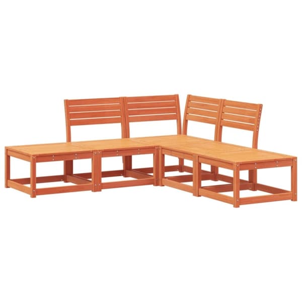 vidaXL Hagesofagruppe 5 deler voksbrun heltre furu