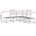 Miniatyrbilde 8 av 9: vidaXL Hagesofagruppe 5 deler hvit heltre furu