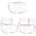 Miniatyrbilde 9 av 9: vidaXL Hagesofagruppe 5 deler hvit heltre furu