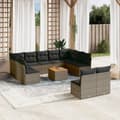 Miniatyrbillede 3 af 3: vidaXL sofasæt til haven 12 dele med hynder polyrattan grå